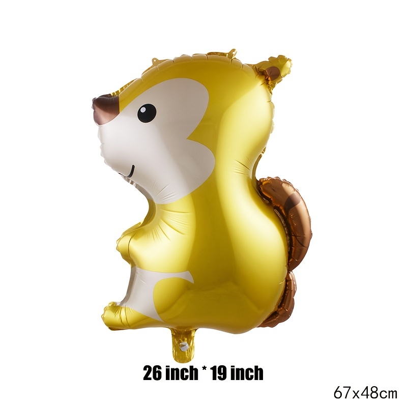 Cute Animal Party Balloons Fox Raccoon Hedgehog Squirrel - Temu