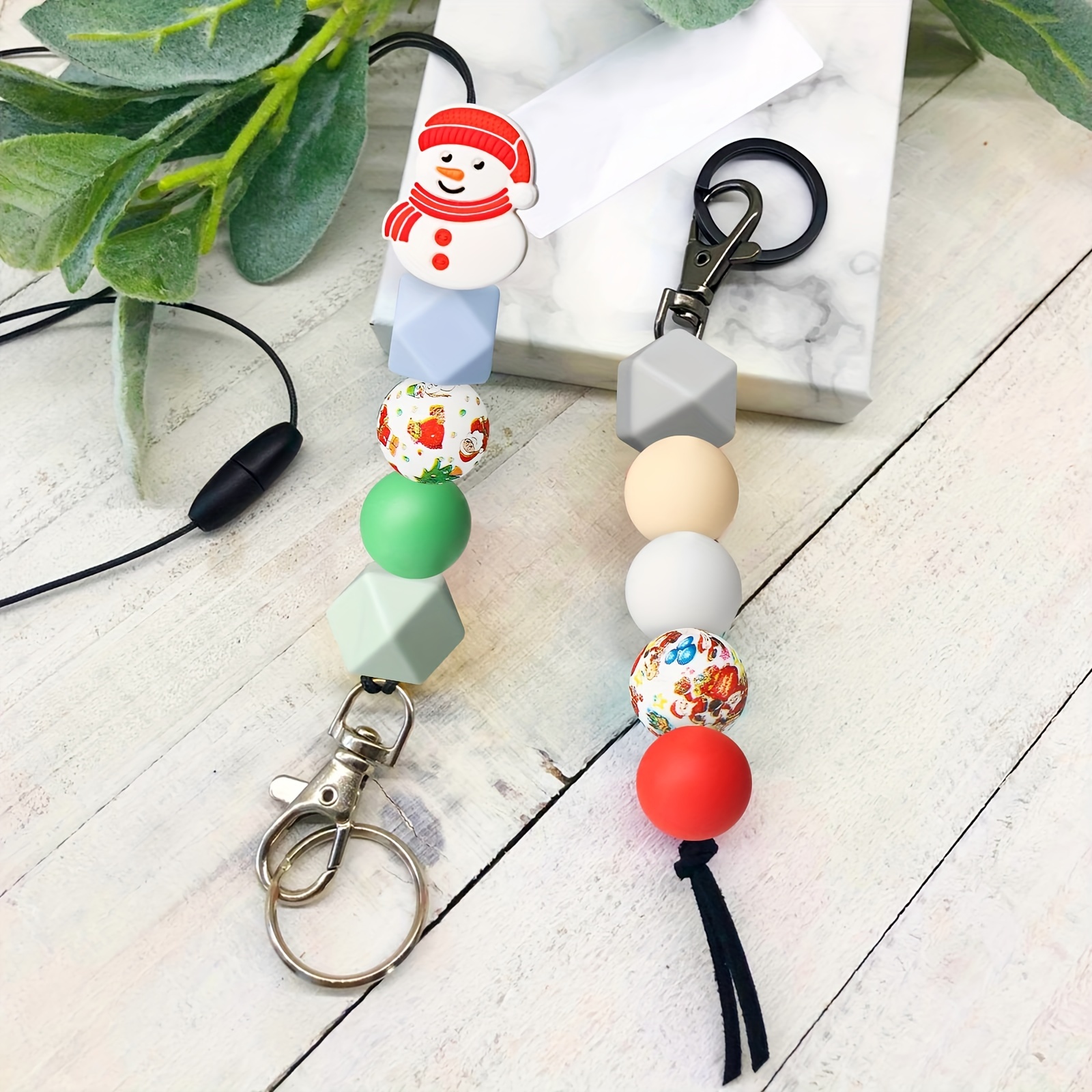 Christmas Silicone Beads Bulk Cartoon Santa Claus Loose - Temu