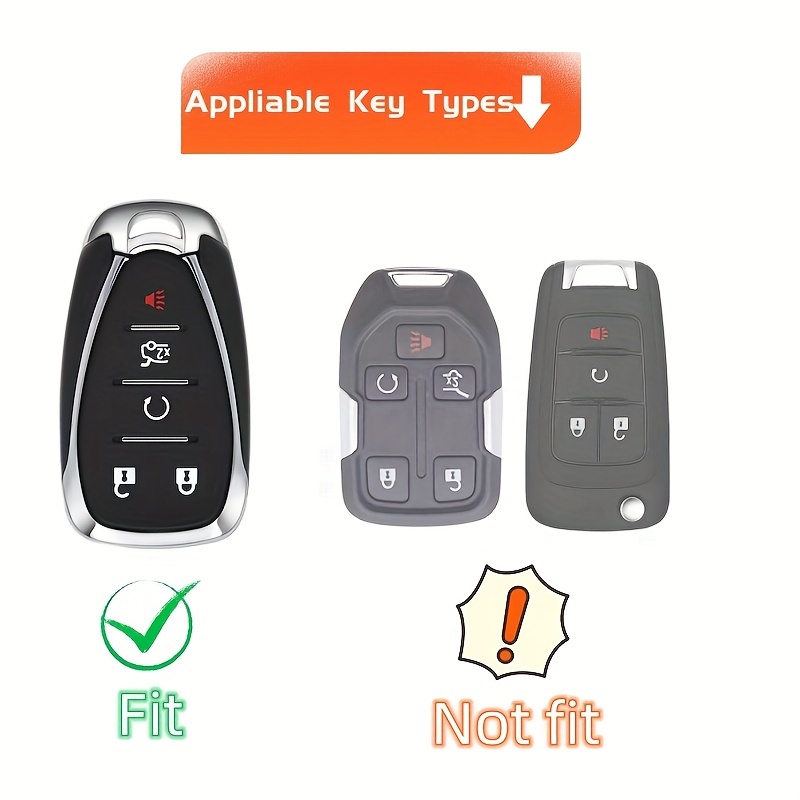 Key Fob Cover With Lanyard, Car Key Case Shell For Chevy For For Equinox  For Malibu For Camaro For Blazer For Volt Bolt Smart Remote Control - Temu