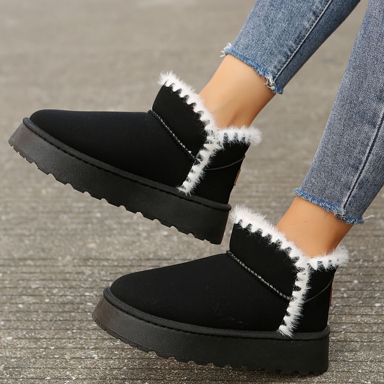 Snow Boots Women s Fashionable Non slip Thickened Medium Temu New Zealand