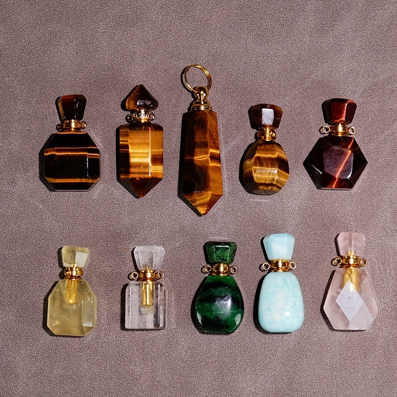 Pendentif parfum fiole en verre miniature - collier original