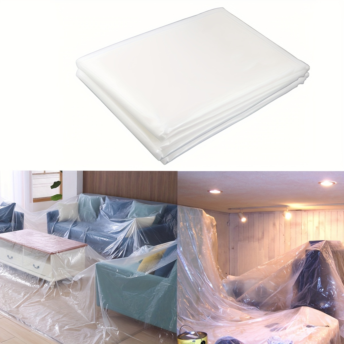 Waterproof Plastic Cover Tarpaulin Dustproof Furniture Cover