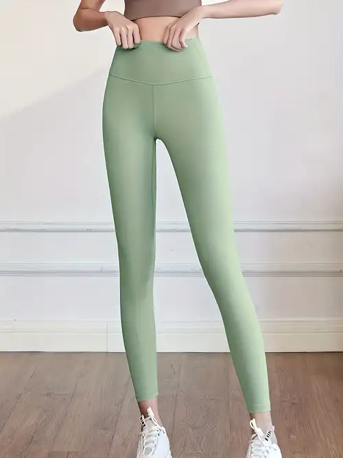 Low Waist Seamless Yoga Tight Pants Solid Color Fitness - Temu