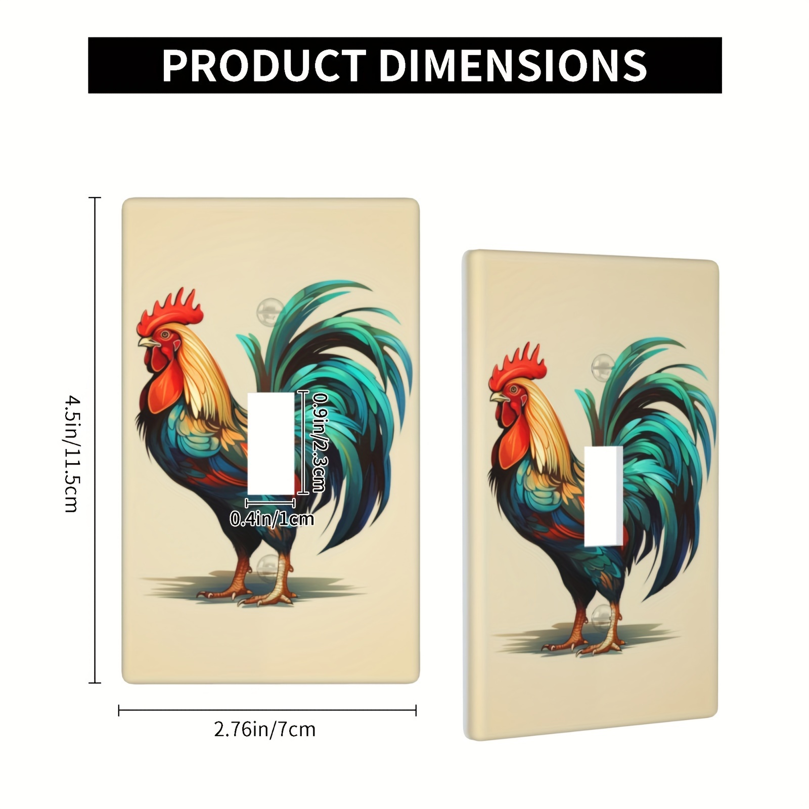 Rooster decorative wall outlet plates