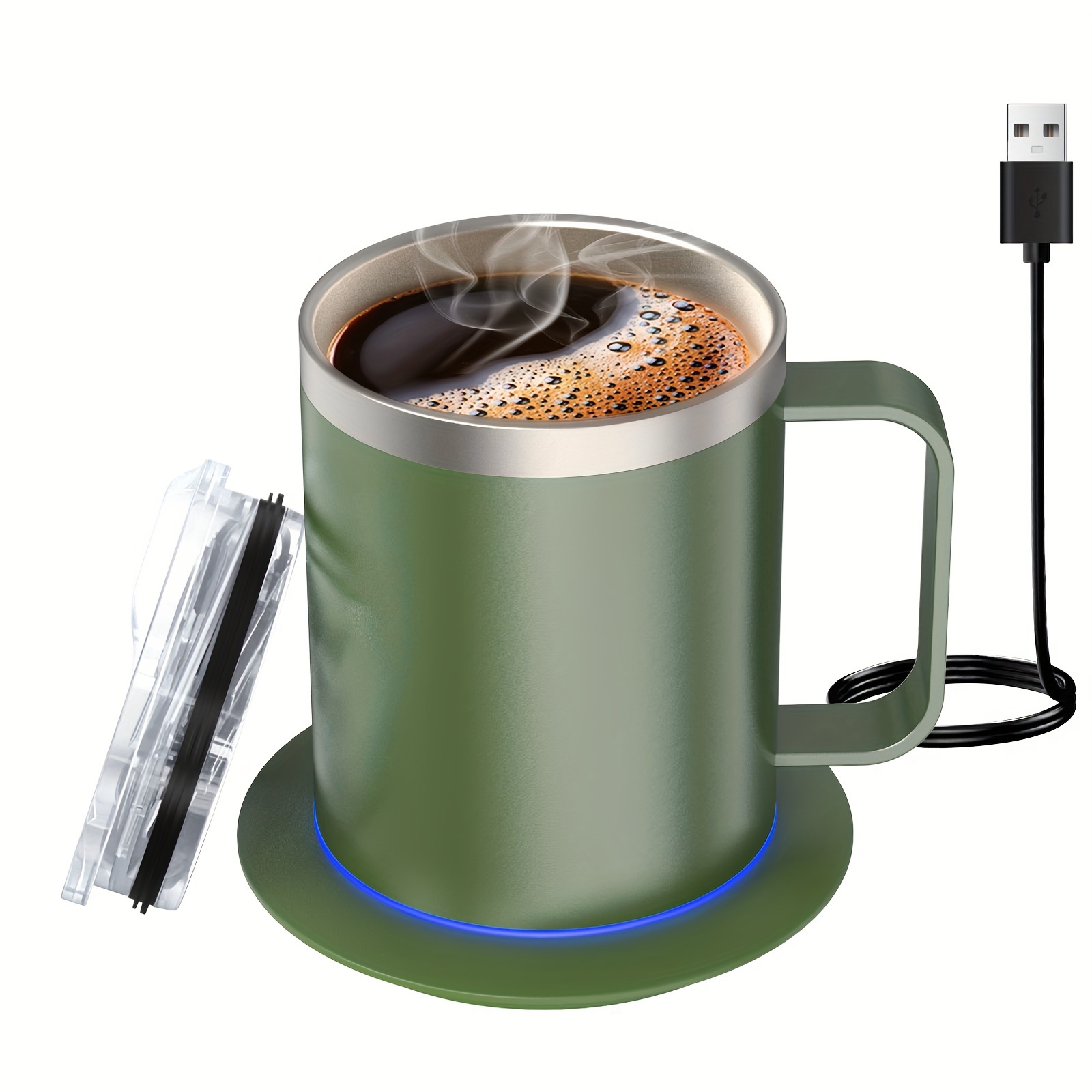 Set of Coffee warmer & SS Mug with Lid