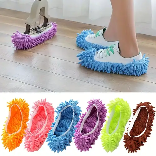 Pantofole Mop Lavabili Riutilizzabili Pulizia Polvere Pavimento Copriscarpe  Casa