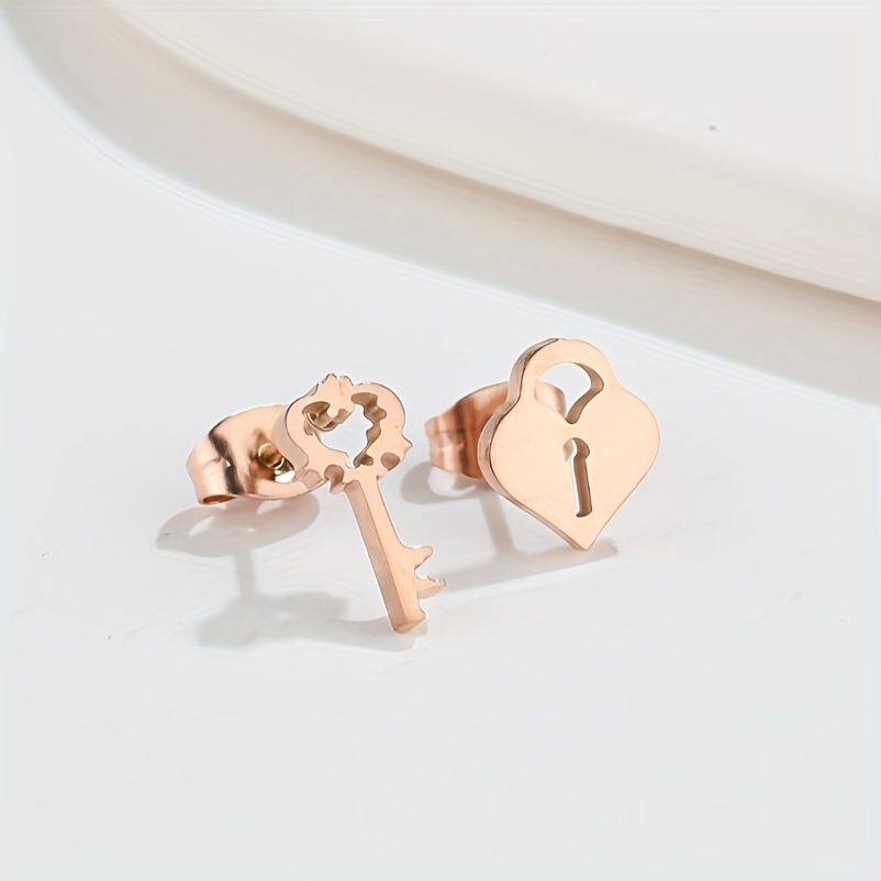1 Pair Heart-Shaped Earrings for Men, Valentine's Day Gift,Temu
