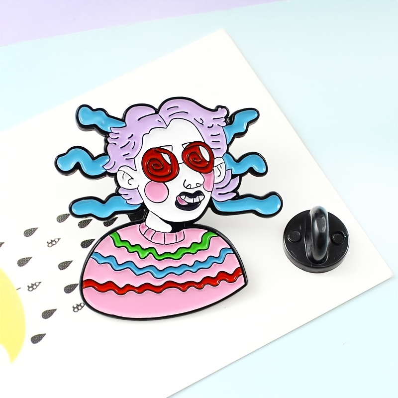Cartoon Blindfolded Boy Halloween Brooch