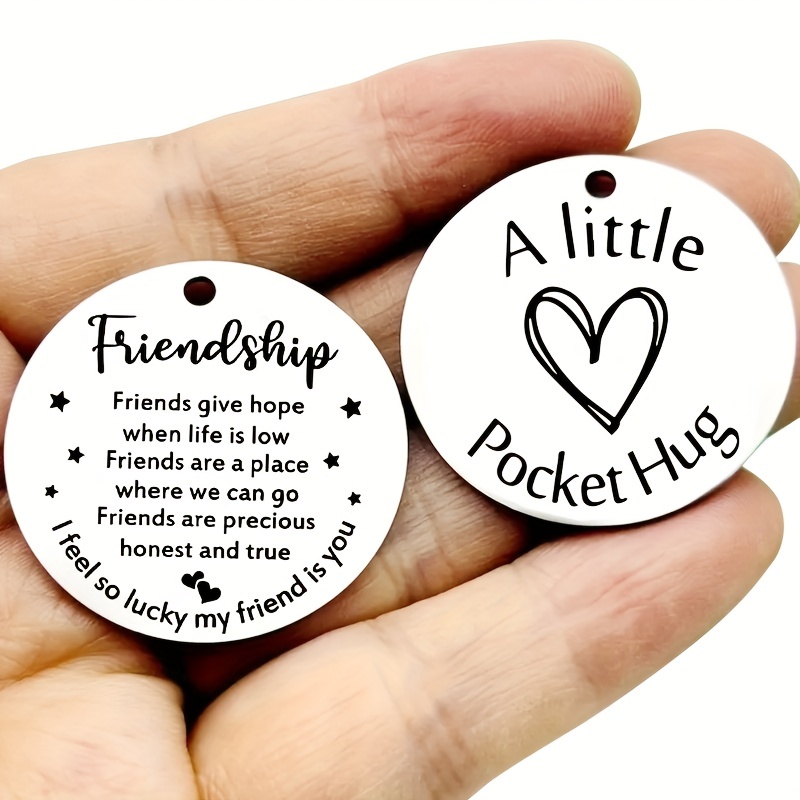 Best Friends Gifts for Women Men - Pocket Hug Keychain Friend A True  Friendship