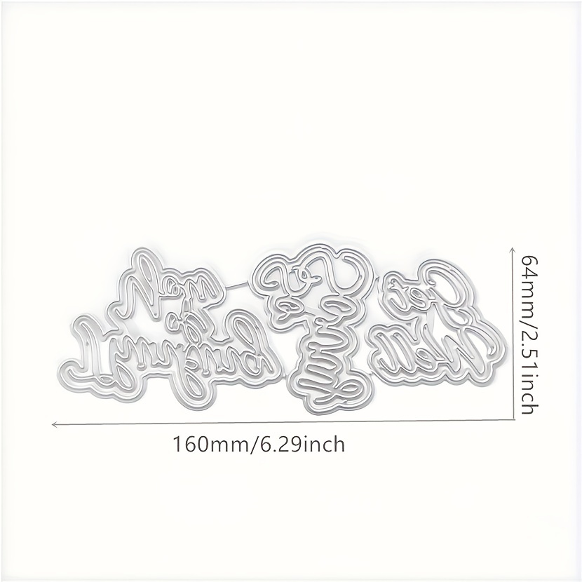 Letter Shaped Metal Cutting Dies Stencil Artistic Paper Temu United