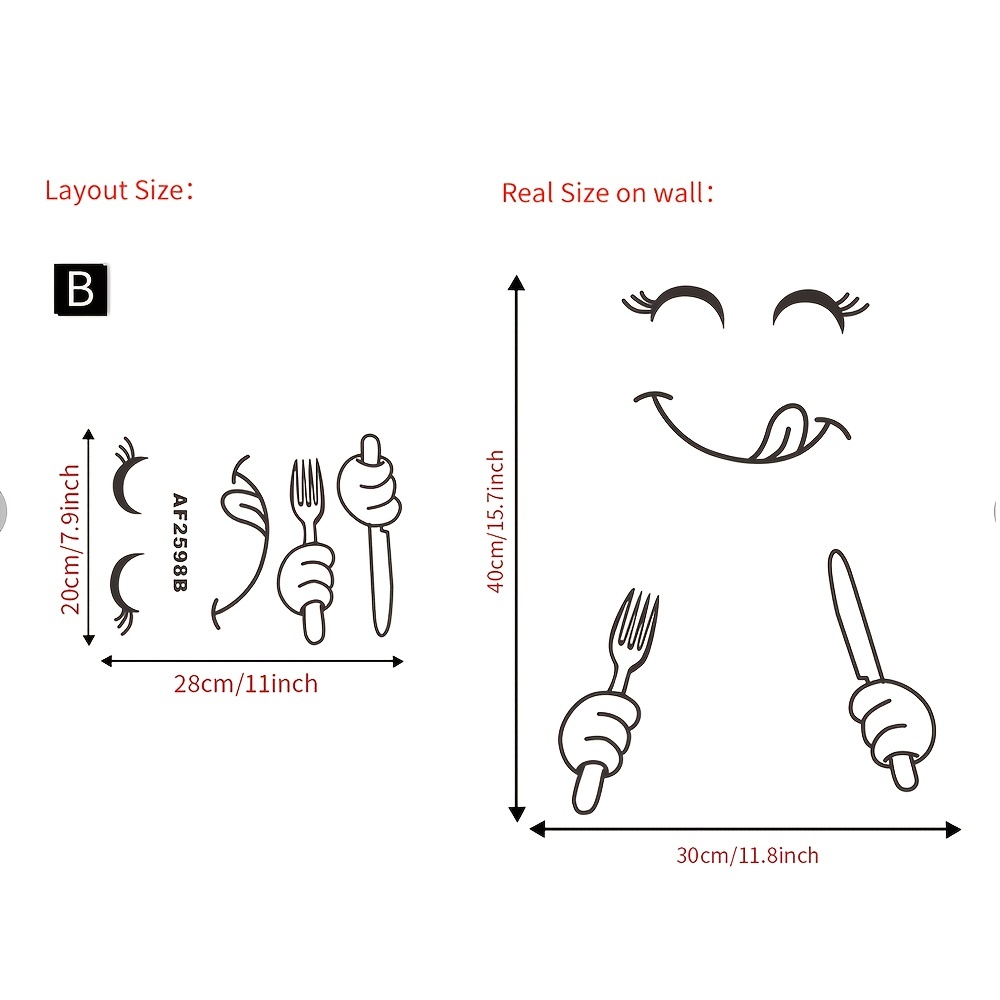 1pc Playful Fashion Glasses joyful Face Refrigerator Wall Sticker - Cartoon-Inspired, Easy-to-Apply & Disposable Decor for Kitchen