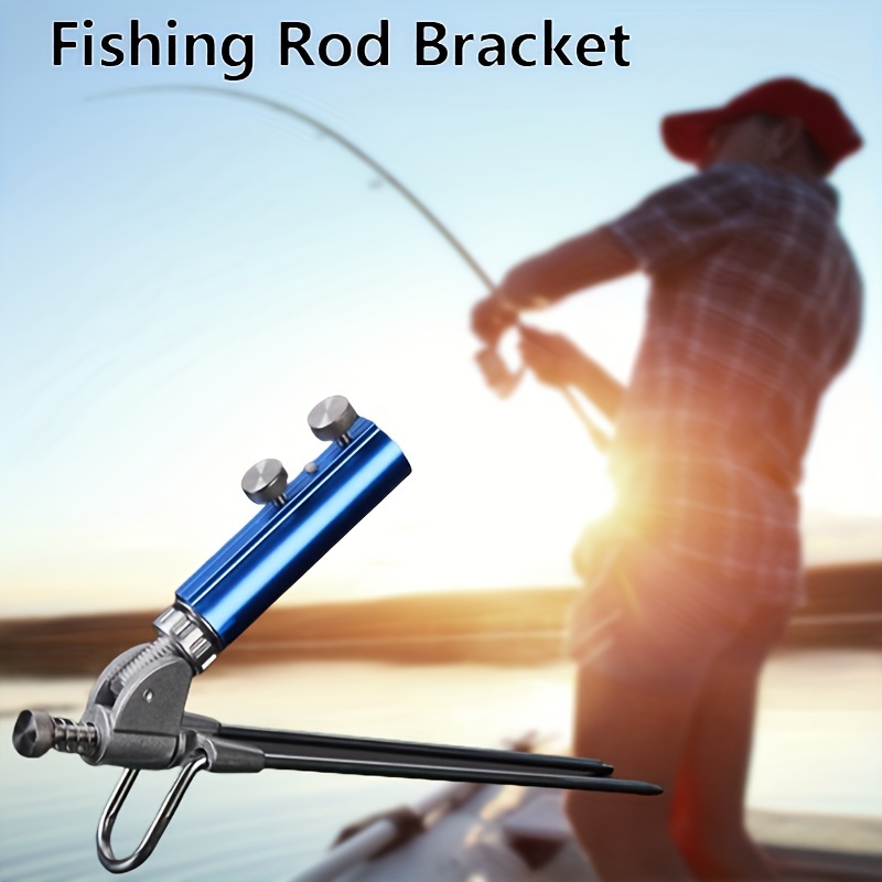 1pc Fishing Rod Holder, 180° Adjustable Stainless Steel Rod Rack, Fishing  Accessory