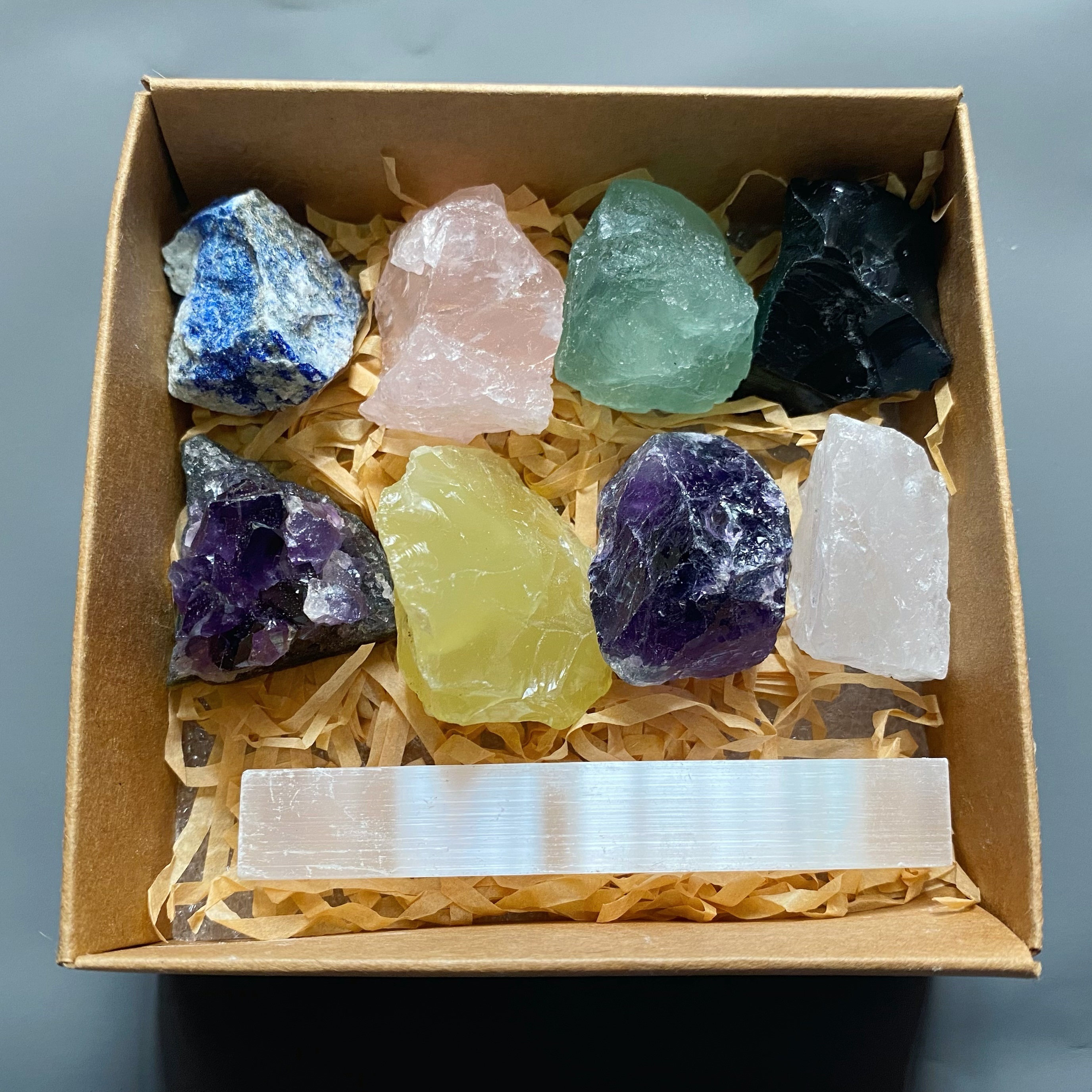 Amethyst Cluster Crystal Raw Stone Set