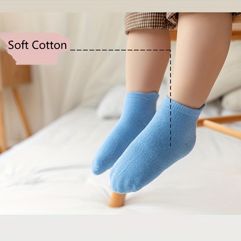 Calcetines para bebés para niños y niñas, calcetines para niños, calcetines  de parte inferior suave, calcetines para niños (negro, L)