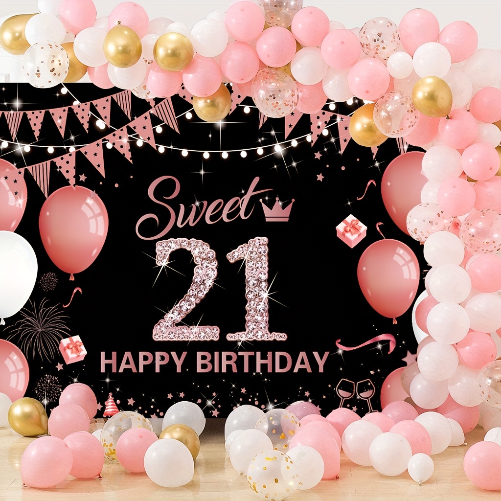 Rl 60 cumpleaños decoraciones para mujeres oro rosa globos de cumpleaños 60  decoraciones de fiesta