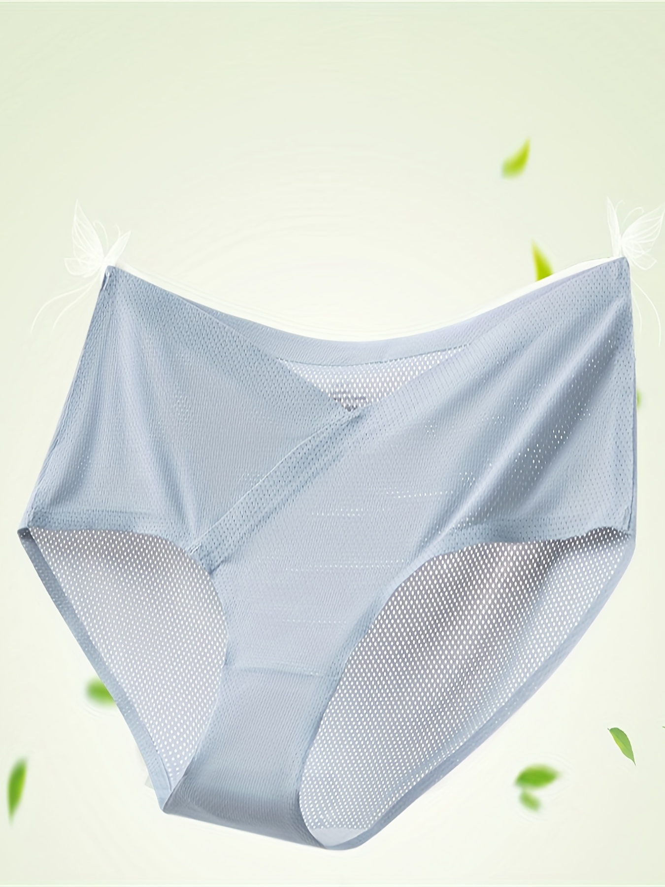 Seamless Panties Women Ice Silk Underwear Low Waist V-Waist Briefs
