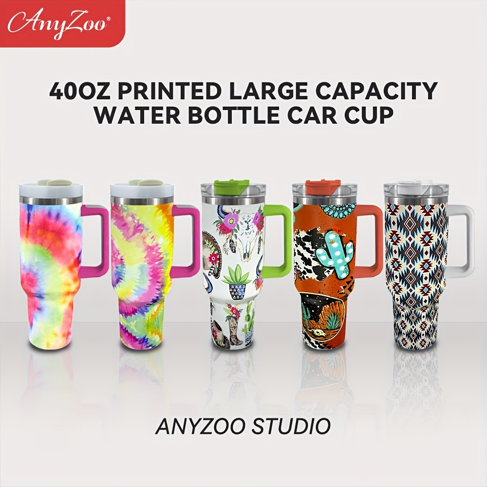 Anyzoo Stainless Steel Tumbler With Lid And Straw - Temu