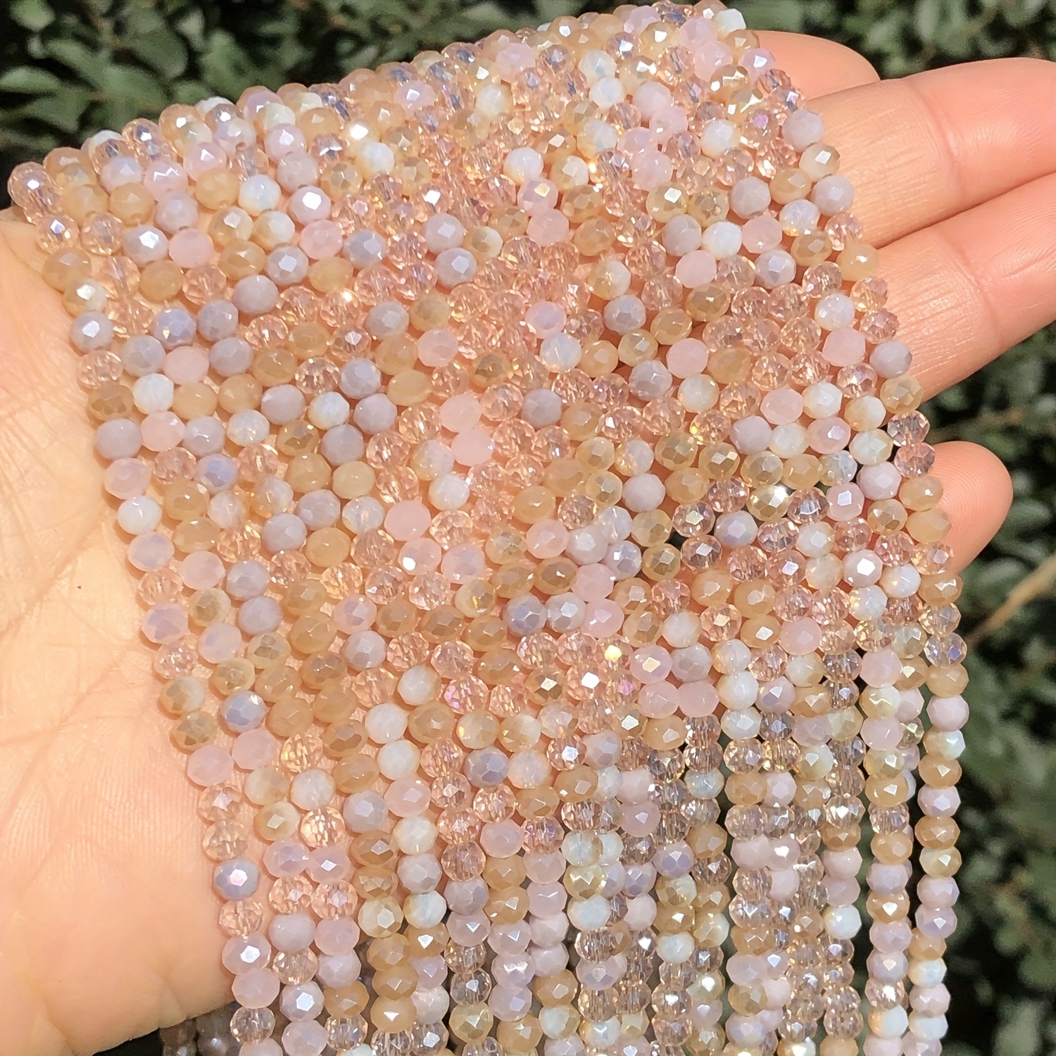 120pcs 0.157 Light Purple Austria Crystal Faceted Rondelle Glass Beads  Loose Spacer Bead For Jewelry Making DIY Bracelet