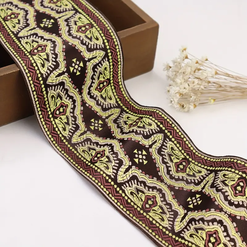 1 Yard Jacquard Ribbon Trim Embroidered Ribbon Trim For Home - Temu New  Zealand