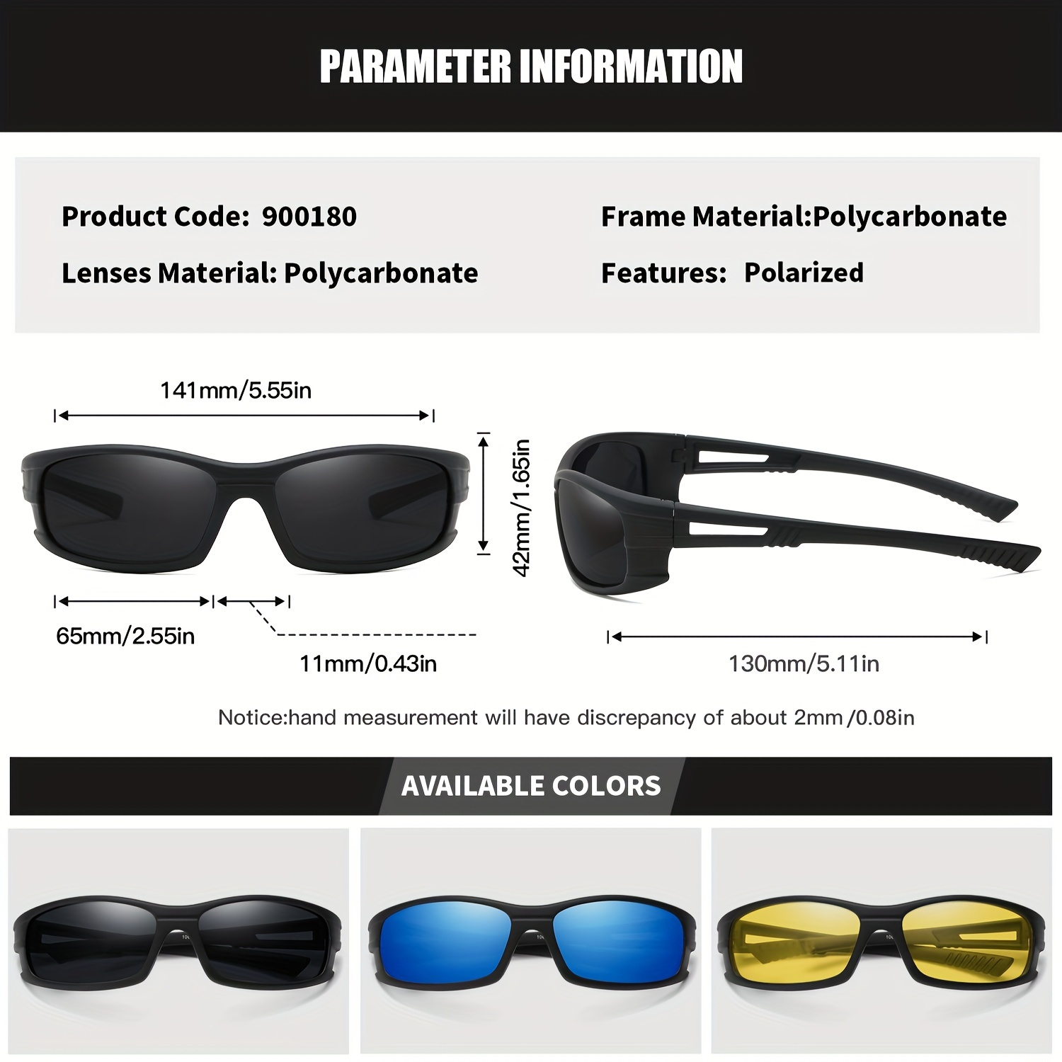 Premium Comfortable Polarized Wrap Around Sunglasses With Hollow