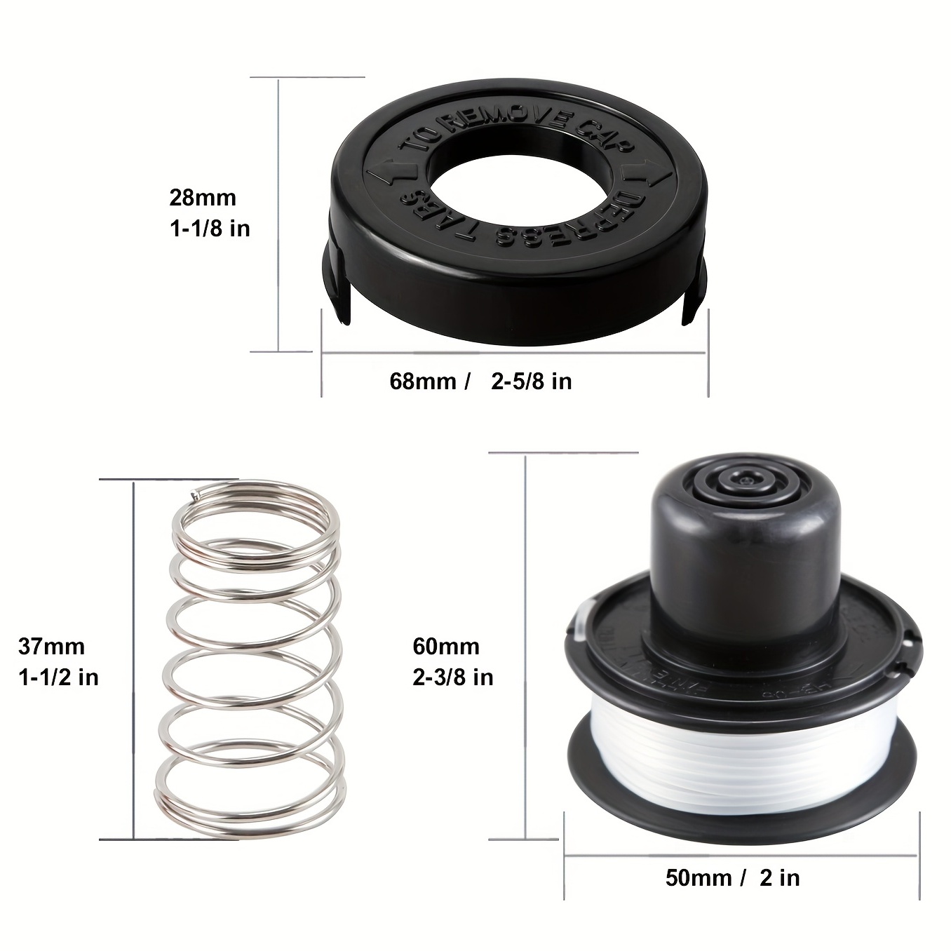 New RS-136 Replacement String Trimmer Spool Line For BLACK+DECKER ST4000  ST4500 (1 Spool