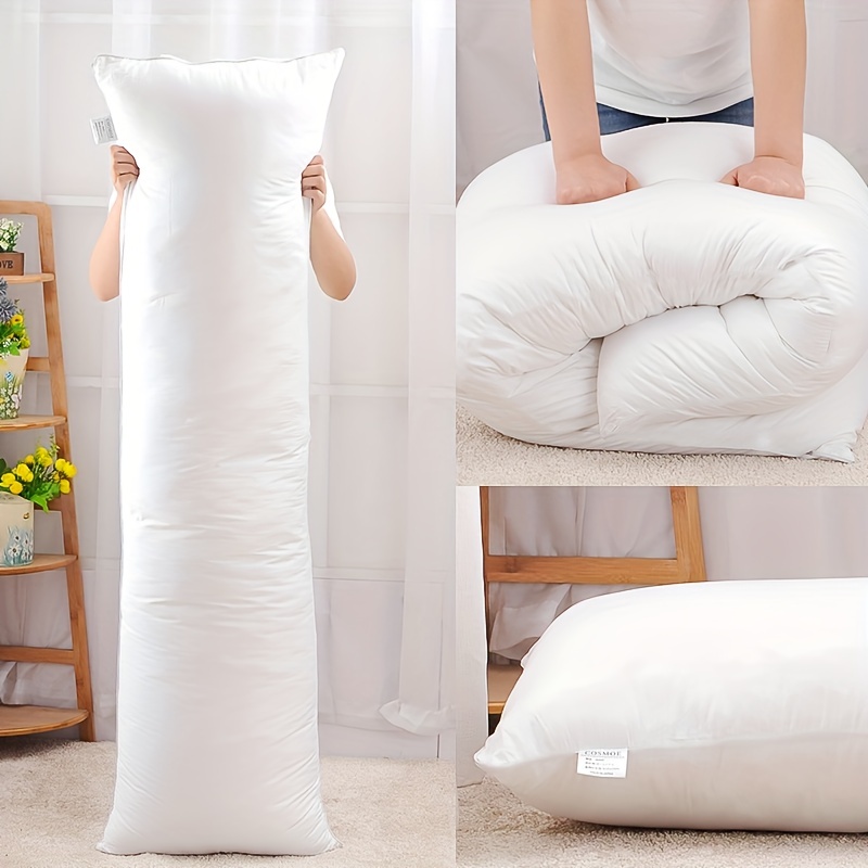 Qeils Almohada corporal para adultos, almohada larga para dormir, relleno  de almohada grande para personas que duermen de lado, 21 x 54 pulgadas