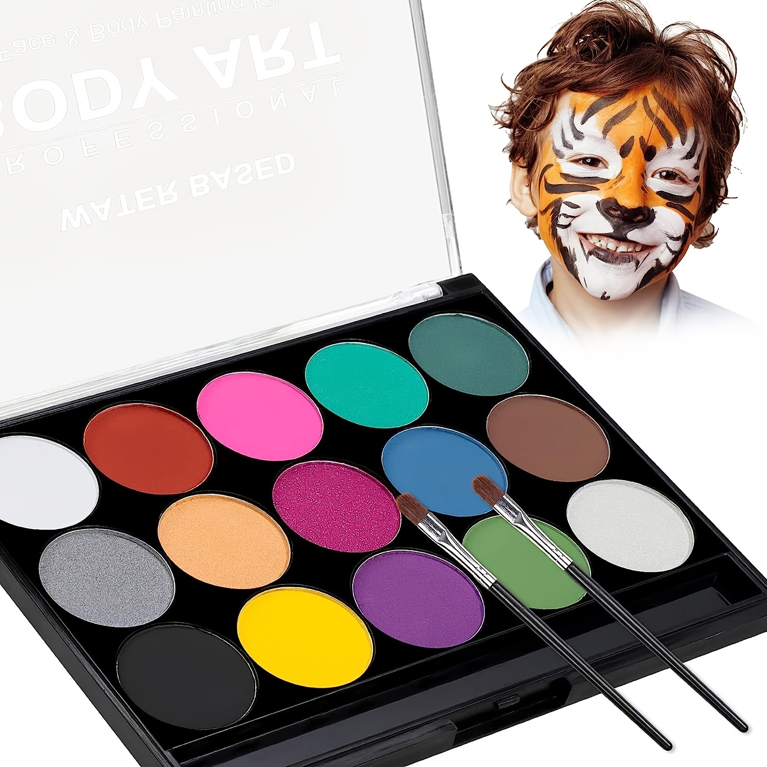 Face Painting Kit - 20 Colors Face Paint Kit With Stencils, Halloween  Makeup Kit, Professional Face Painting Kit Face Paint Kit For Students -  Temu Belgium