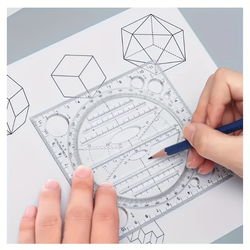 Wholesale Office School Draw Tool Multifunctional Drawing Ruler Angle And  Circle Maker Mathematical Geometry Template KDJK2106 From Santi, $0.81