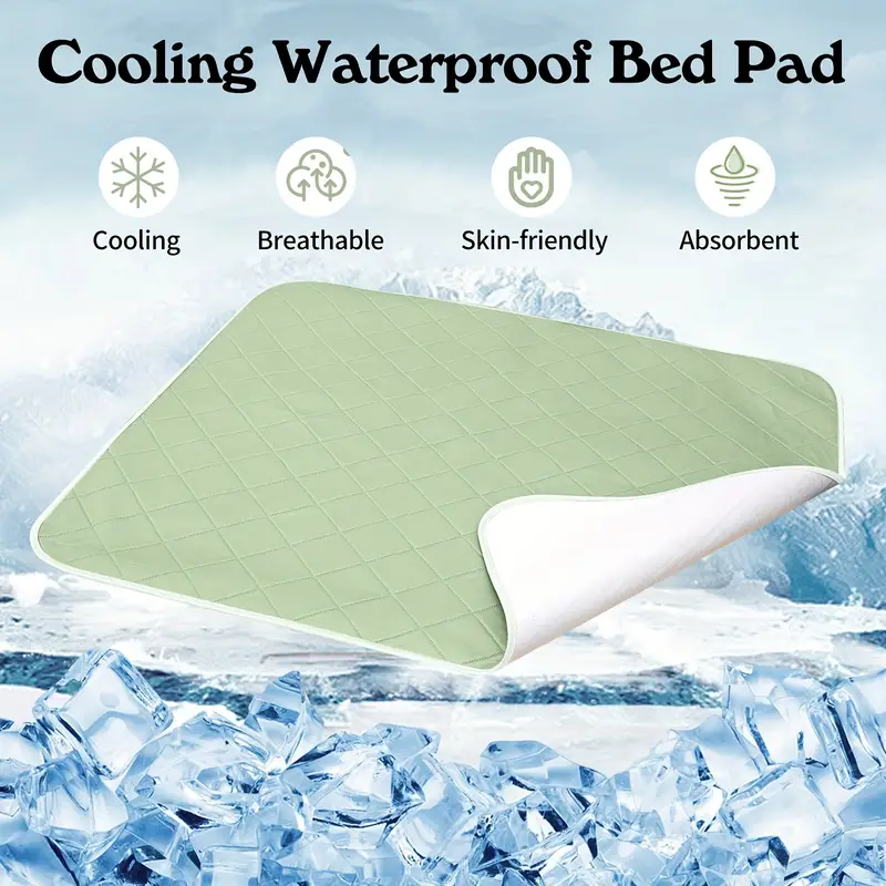 Waterproof Incontinence Bed Pads Washable Reusable Cooling Bed Underpads Non -slip Bed Cover Pet Mat Dog Training Pad Mattress Protector Mattress Pad  For Adults Elderly Kids Baby Pets - Temu
