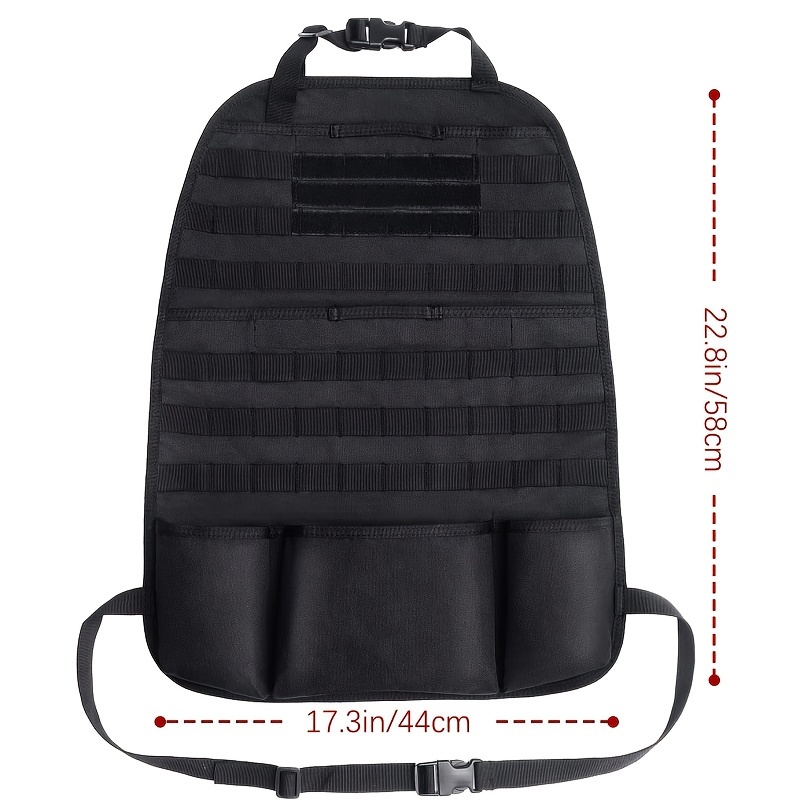 Car Seat Back Organizer for Tactical Molle Vehicle Panel for Universal Fit Car Seat Cover Protector