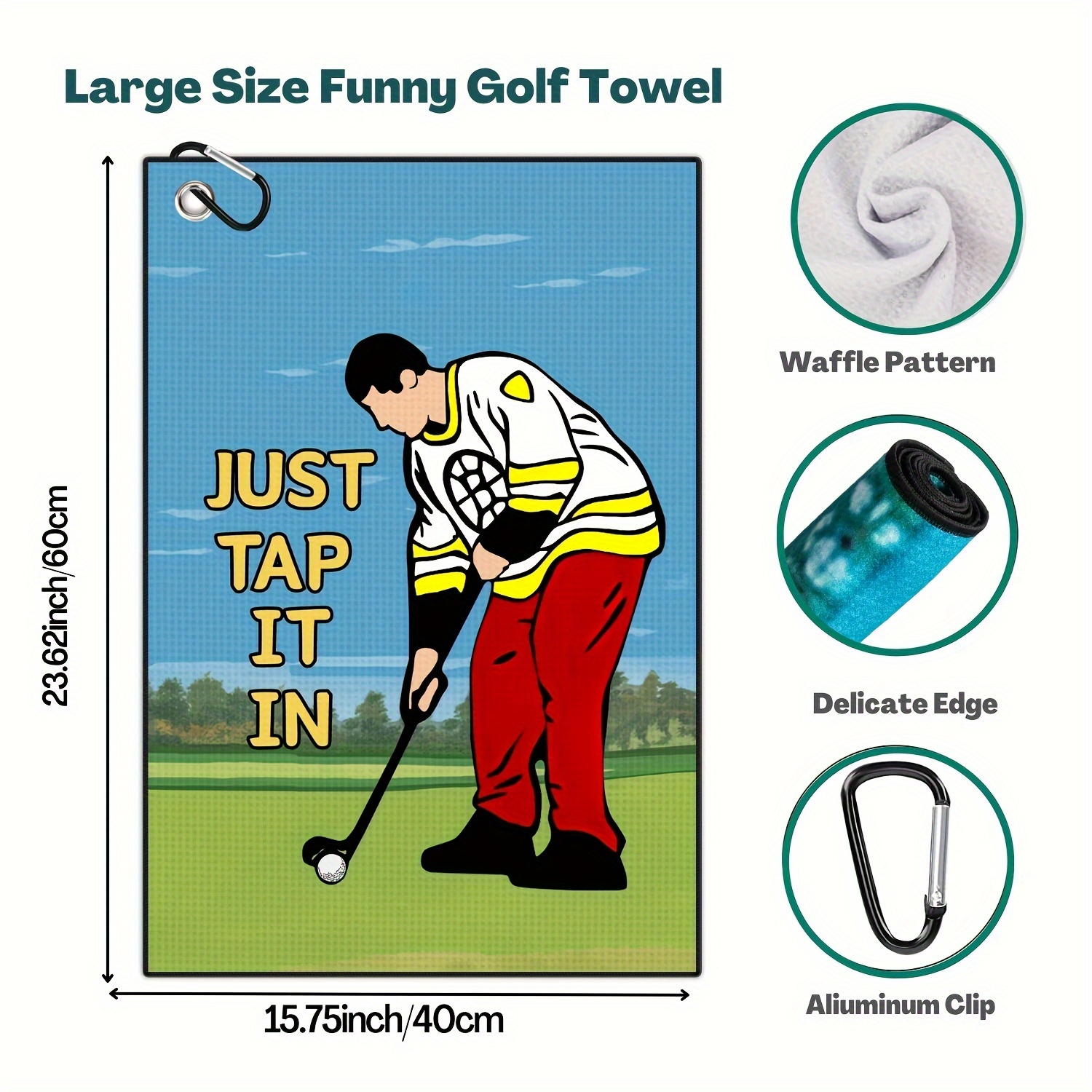 Embroidered Funny Golf Towel With Clip Perfect Golf Gifts - Temu