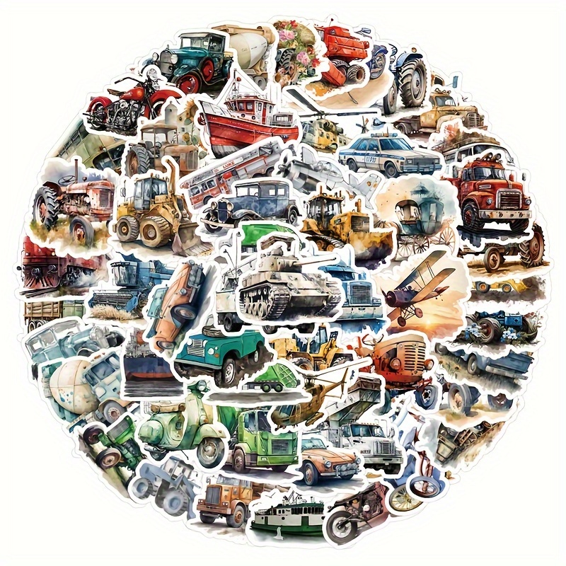 6 Feuilles D'autocollants De Puzzle D'assemblage De Voiture De Sport Cool,  Autocollants Créatifs Sur Le Thème Du Transport, DIY Bricolage