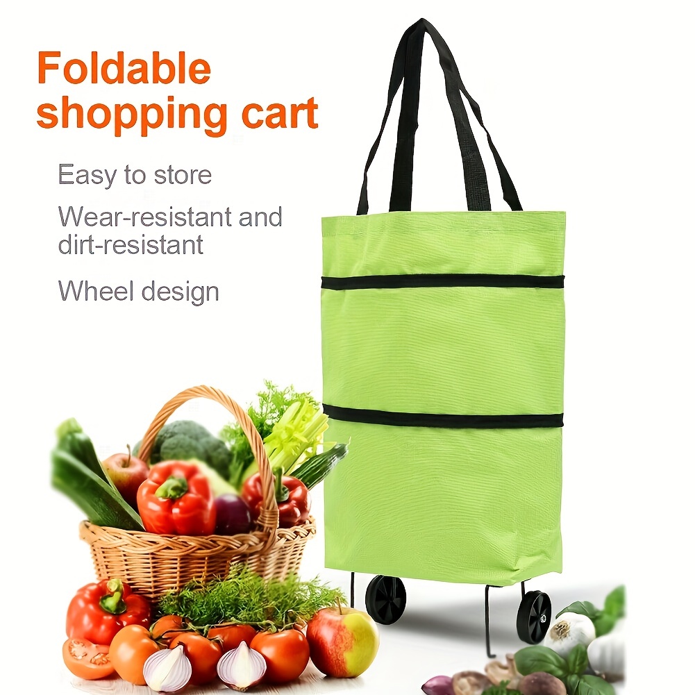 Bolsa De Compra Plegable Con Ruedas 2 En 1 Reutilizable Y Resistente  Naranja con Ofertas en Carrefour
