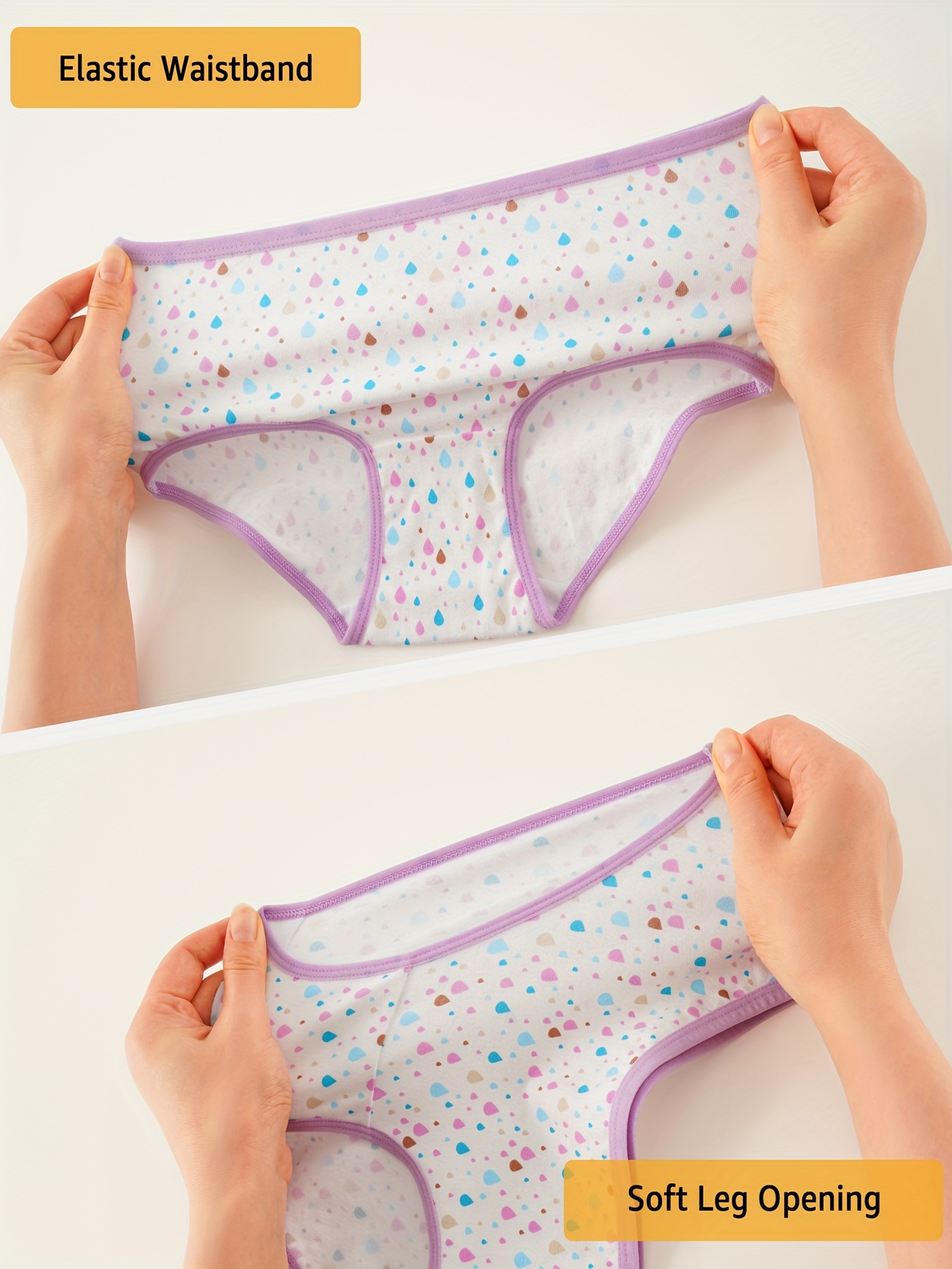 Cute Sweet Panties Breathable Mixed Pattern Cotton Briefs - Temu Denmark