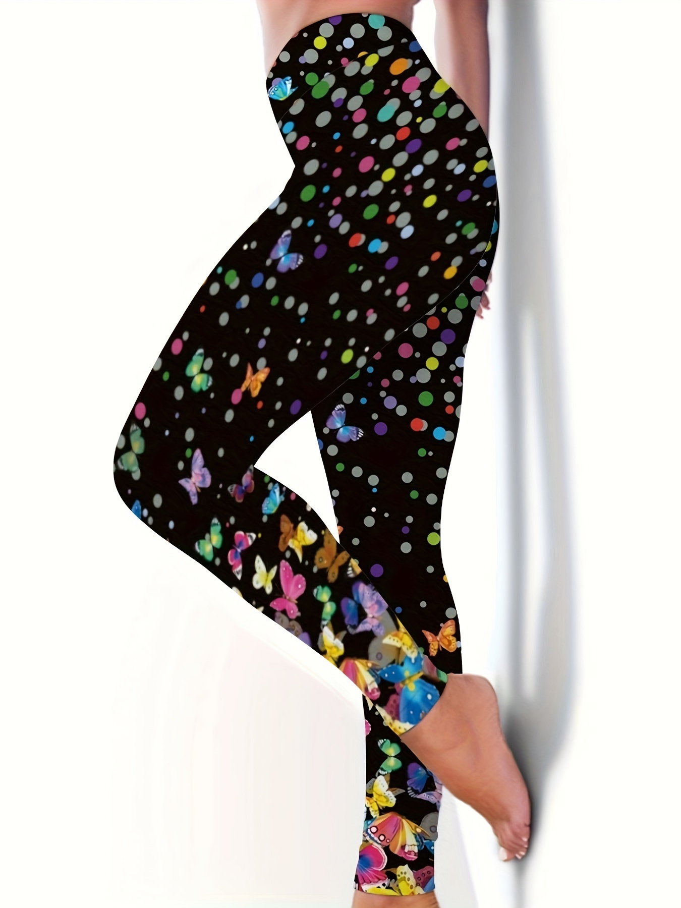 High Waist Yoga Leggings Women Printed Compression Tights - Temu