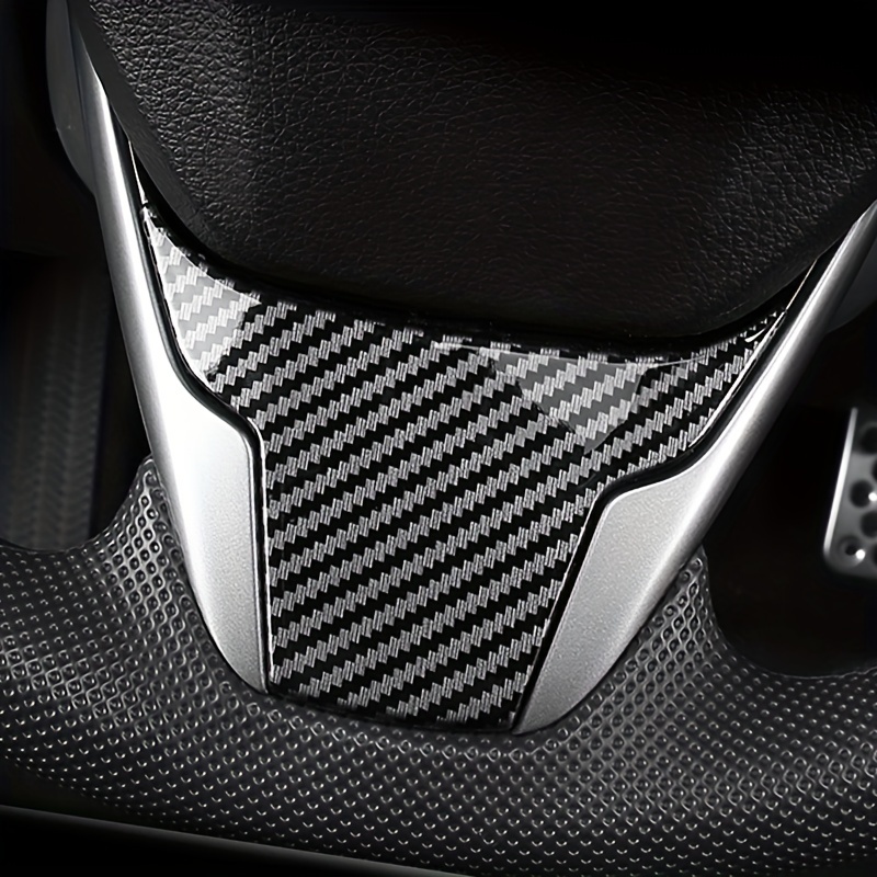 Intérieur de voiture Logo de volant de voiture Autocollant en fibre de carbone  Décoration de protection pour Honda Civic Dio Crv Fit Cr-v Accord Odyssey