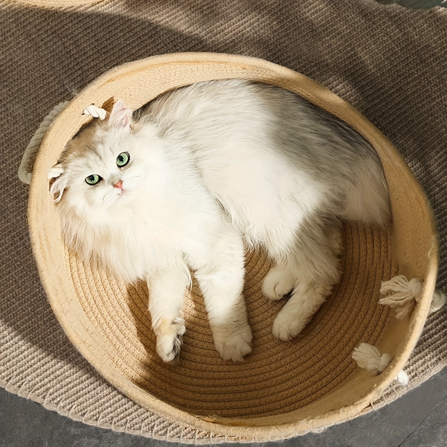 Cat Scratcher Bed Breathable Straw Cat Bed Pet House Nest for