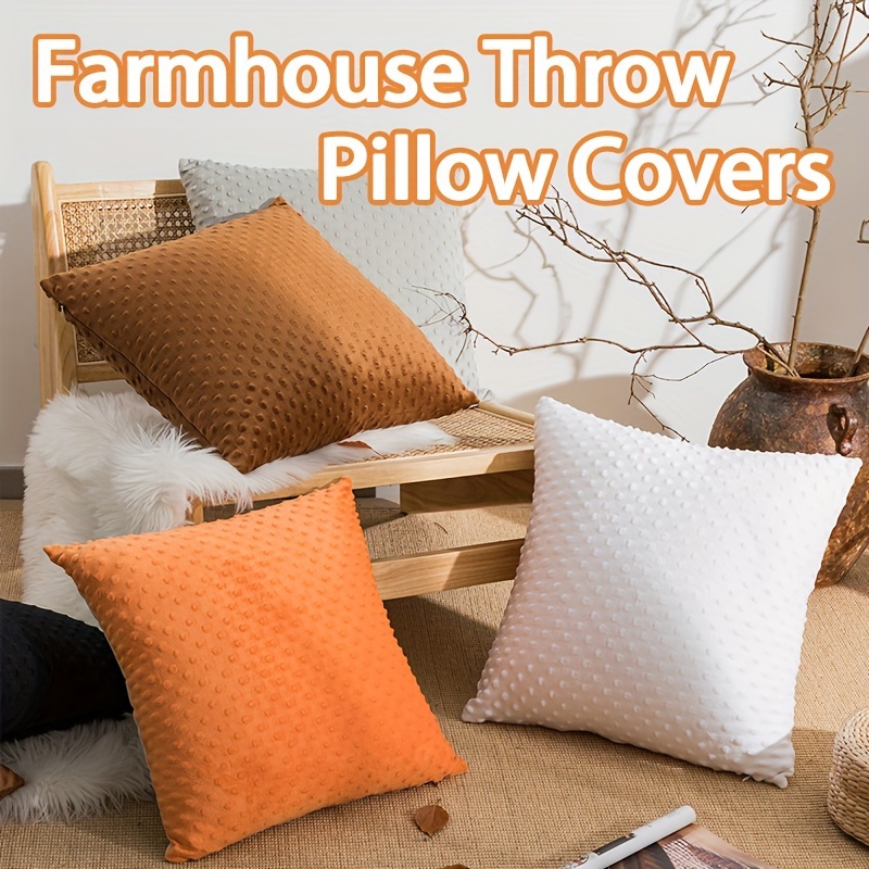 Large Cozy Soft Throw Pillow Covers Pillowcases For - Temu