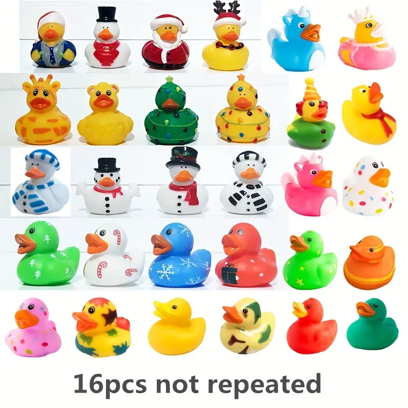 Assorted Christmas Rubber Ducks Bulk With Mini Rubber Ducks - Temu