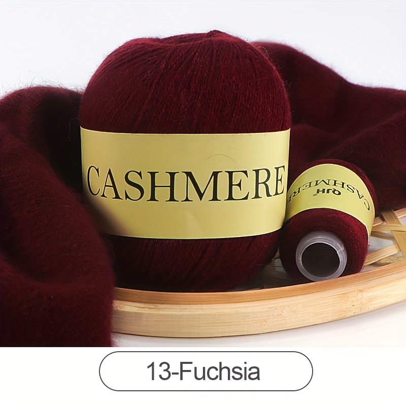 100% Cashmere Yarn, 100g Mongolian Pure Cashmere Hand Knitting Cone Yarn Luxuriously Soft Yarn for Knitting Crocheting (Caramel)