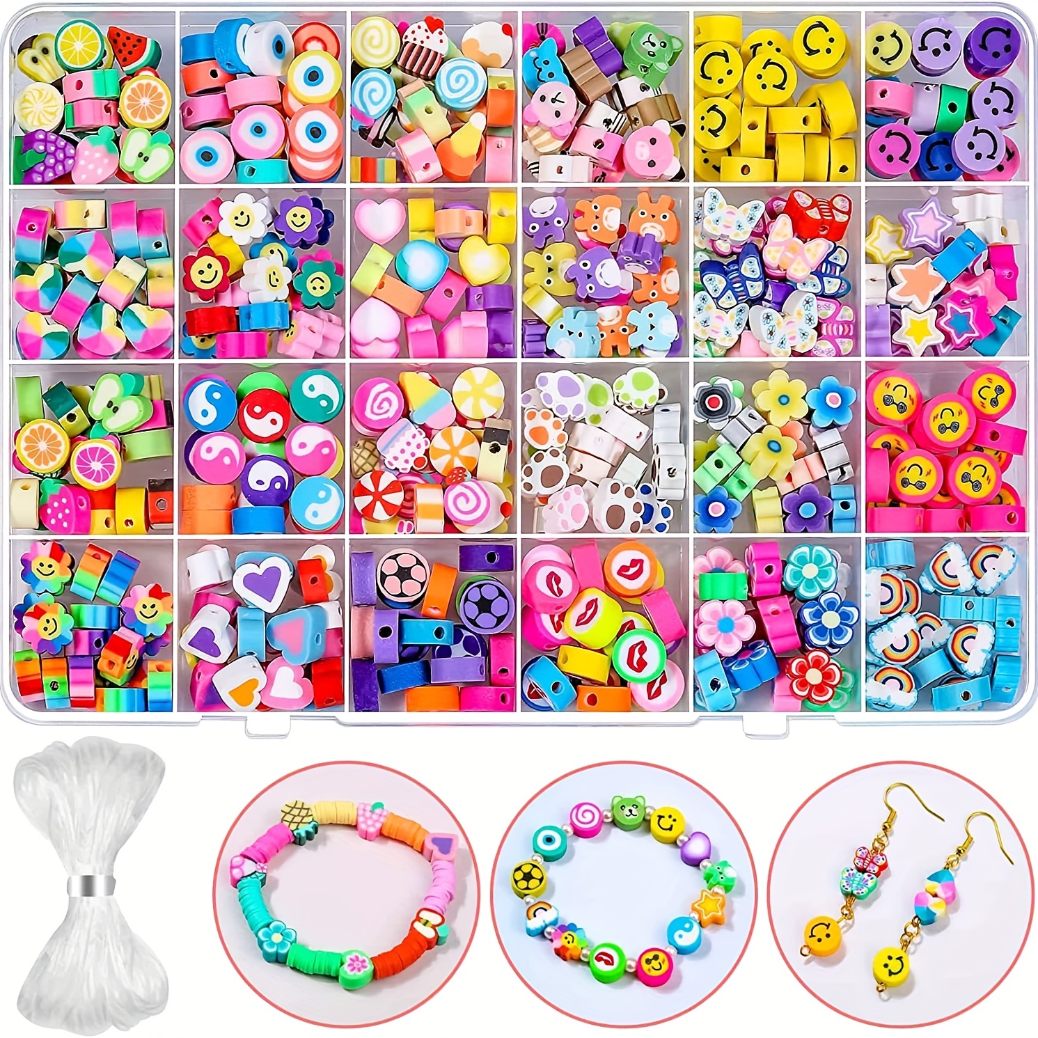 Wholesale 240Pcs 12 Kinds of Fruit Handmade Polymer Clay Beads 