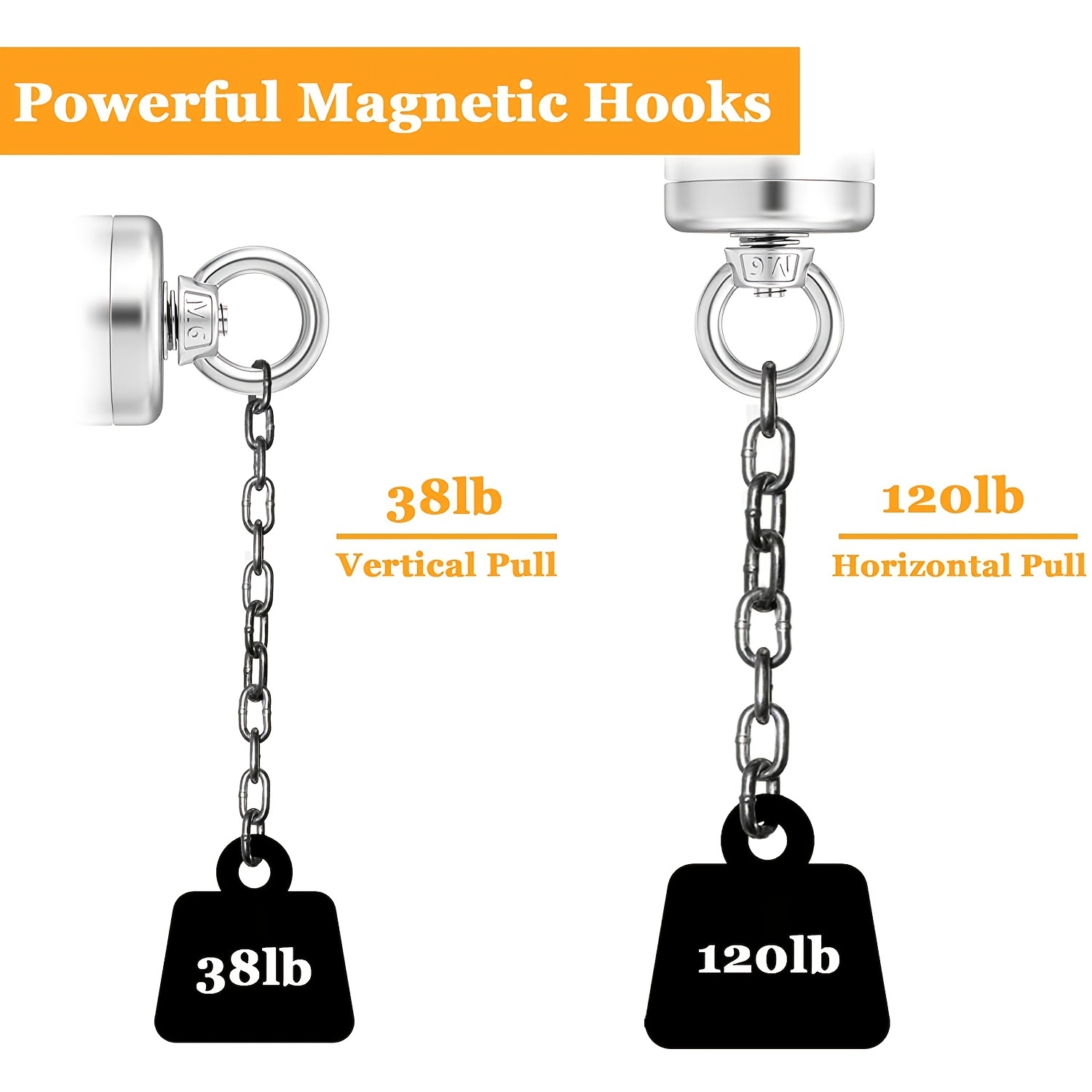 POWERFUL MAGNETIC KEYCHAIN Super Strong Magnet Split Rings