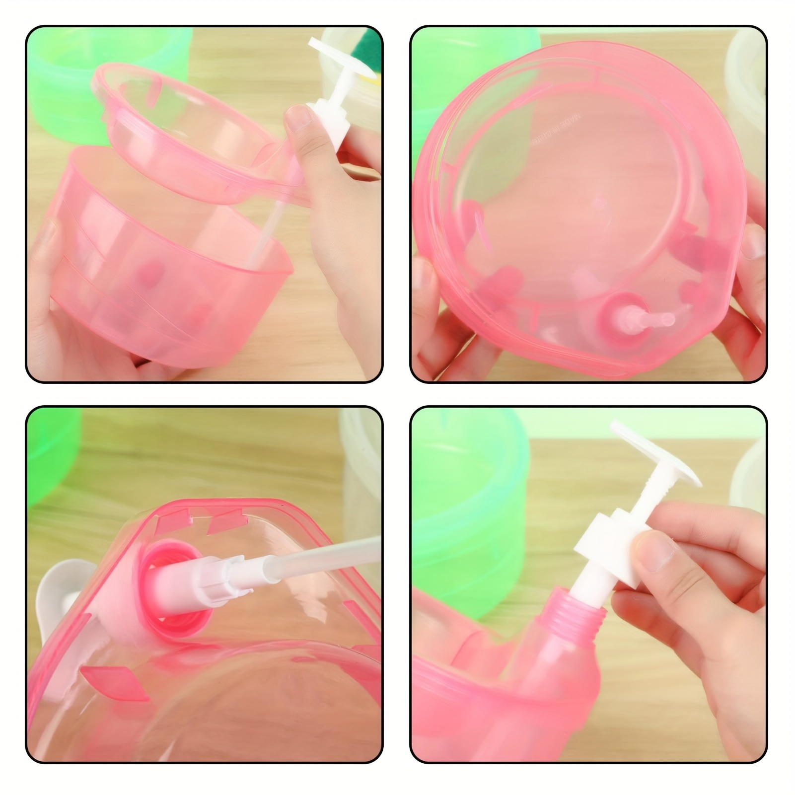 Soap Dispensing Silicone Scrubber - Pink