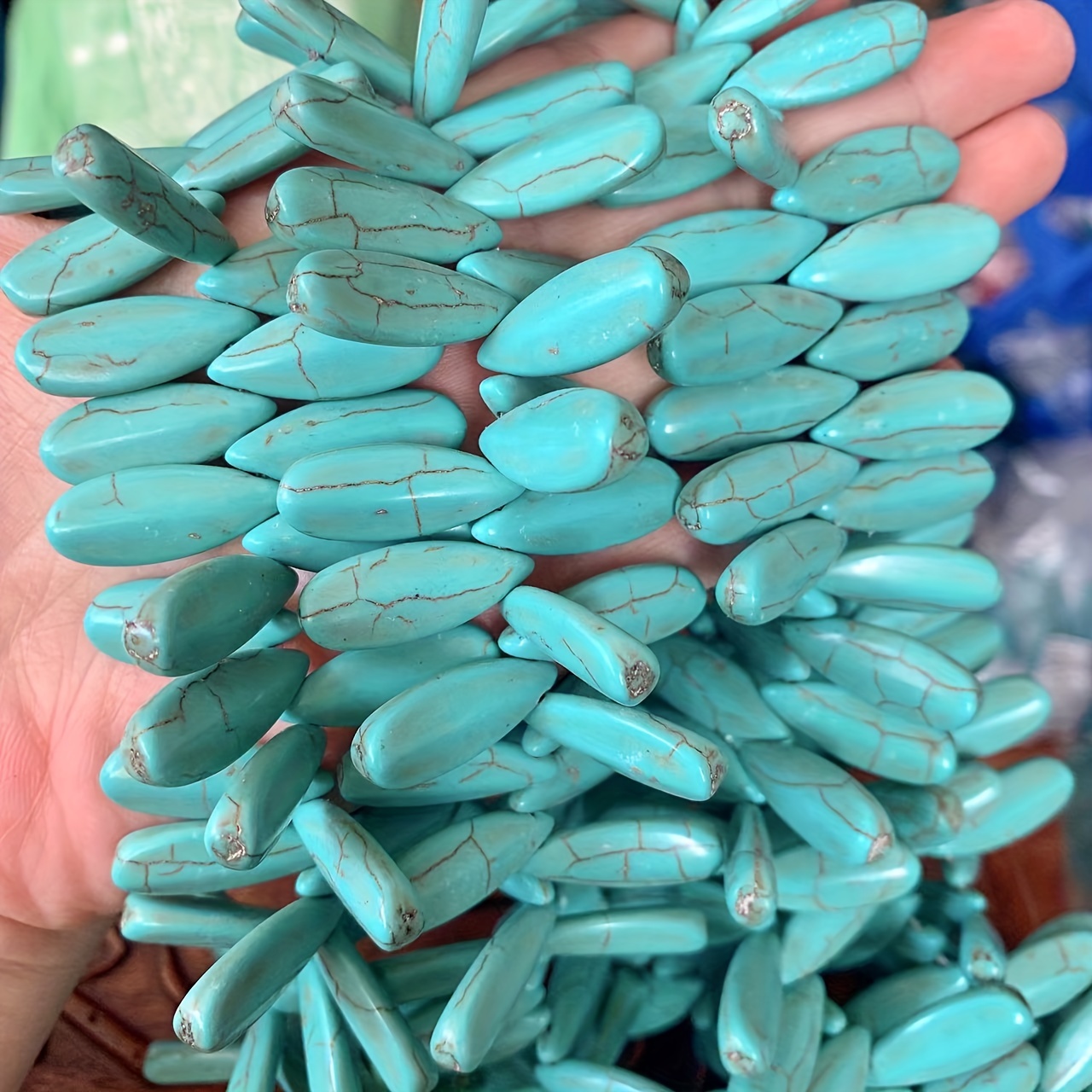 140pcs 3MM Natural Turquoise Stone Beads Round DIY Blue Turquoise Beads -  Perfect For Necklace Bracelet Jewelry Making