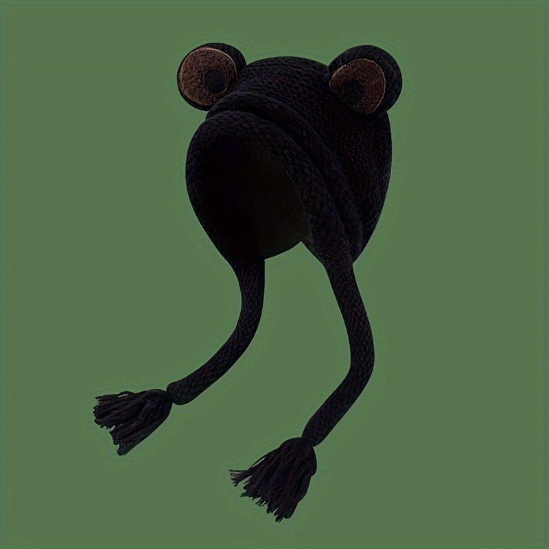 Bonnet De Grenouille De Dessin Animé Avec Oreilles, Casquette De