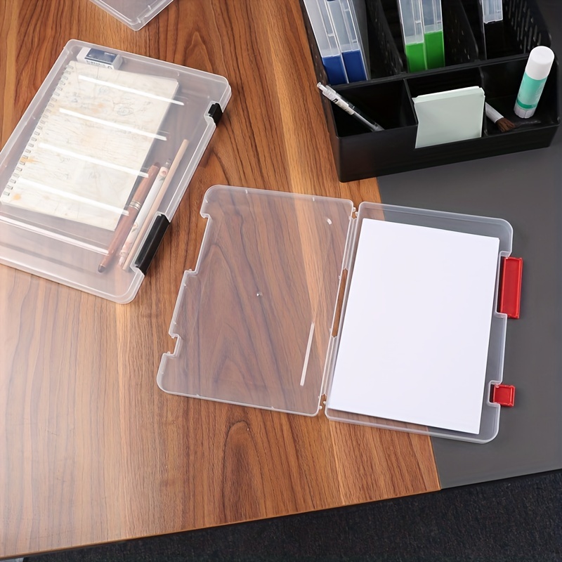 A4 File Box Slim Document Case Portable Project Case Transparent
