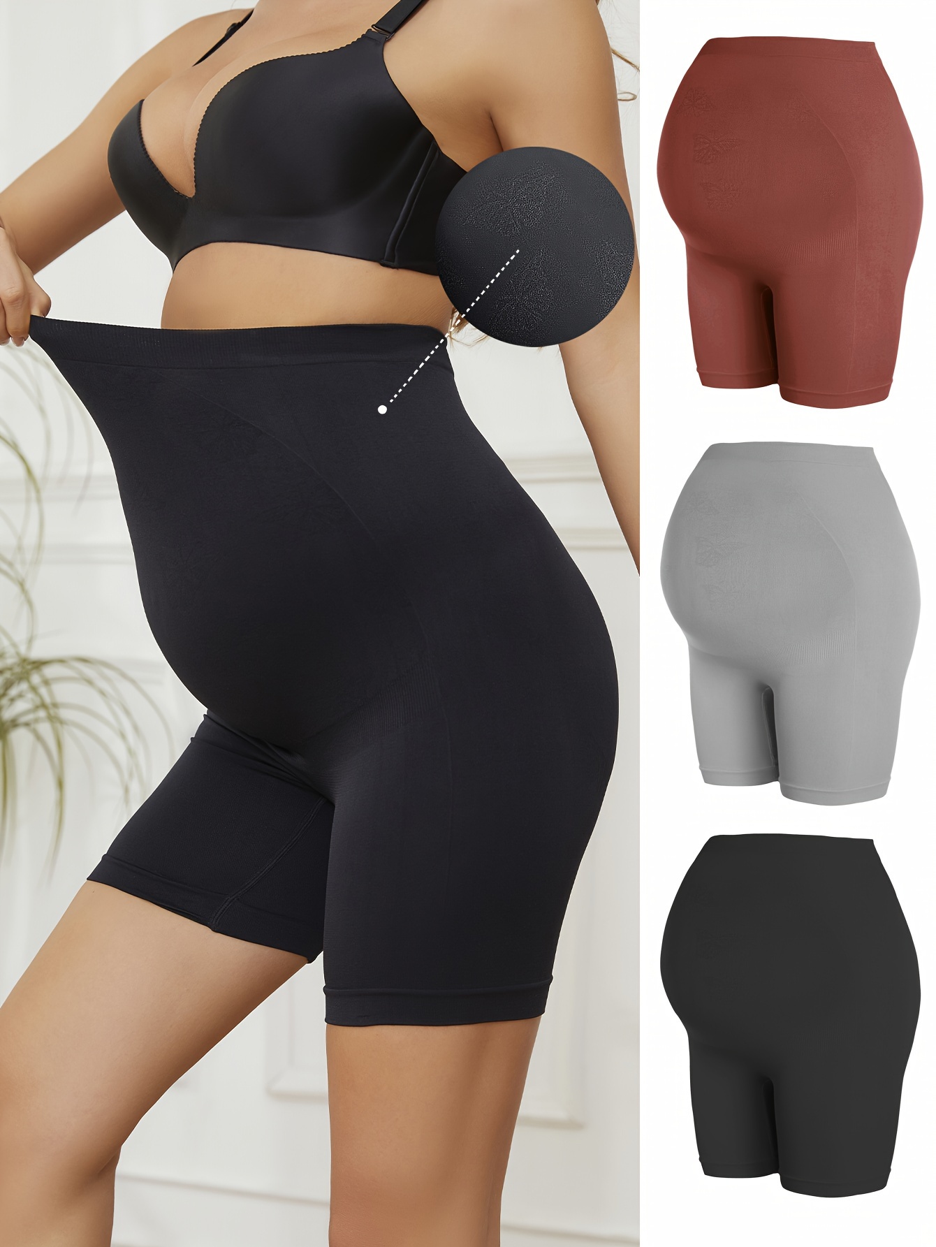 Pregnant Women's High Waist Safety Shorts Set Two in one - Temu