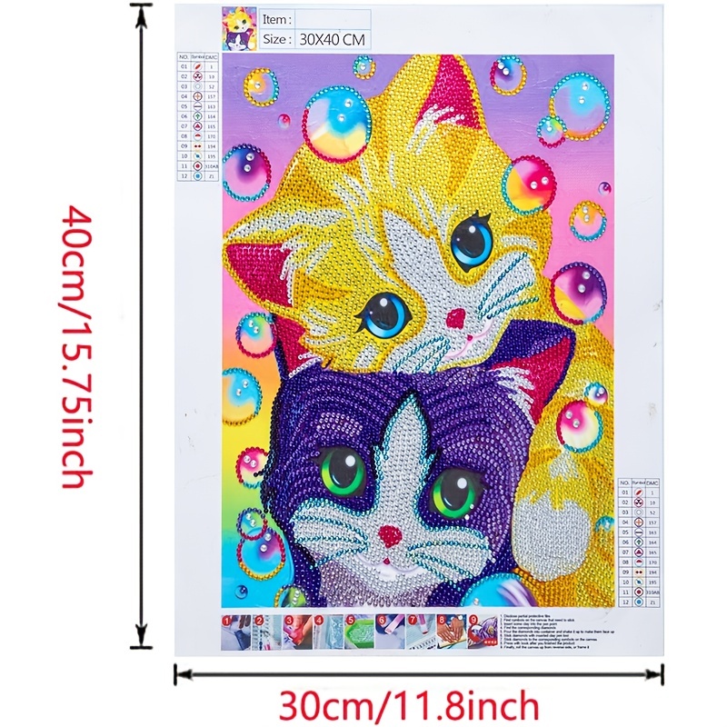  Diamond Painting Animal Cat Desktop Ornaments DIY Diamond Art  Animal Cats Table Paint by Number Mosaic Arts Crafts Special Gem Mosaic  Arts Crafts Home Bedroom Table Decor