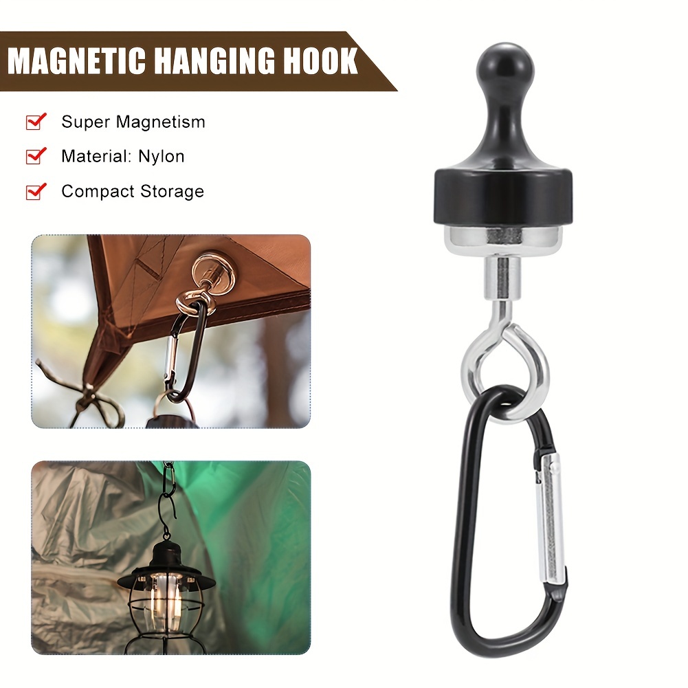 Durable Magnetic Carabiner Keychain for Camping and Outdoor Activities -  Securely Hang Your Gear with Strong Alloy Snap Clip and Lock Buckle Hook