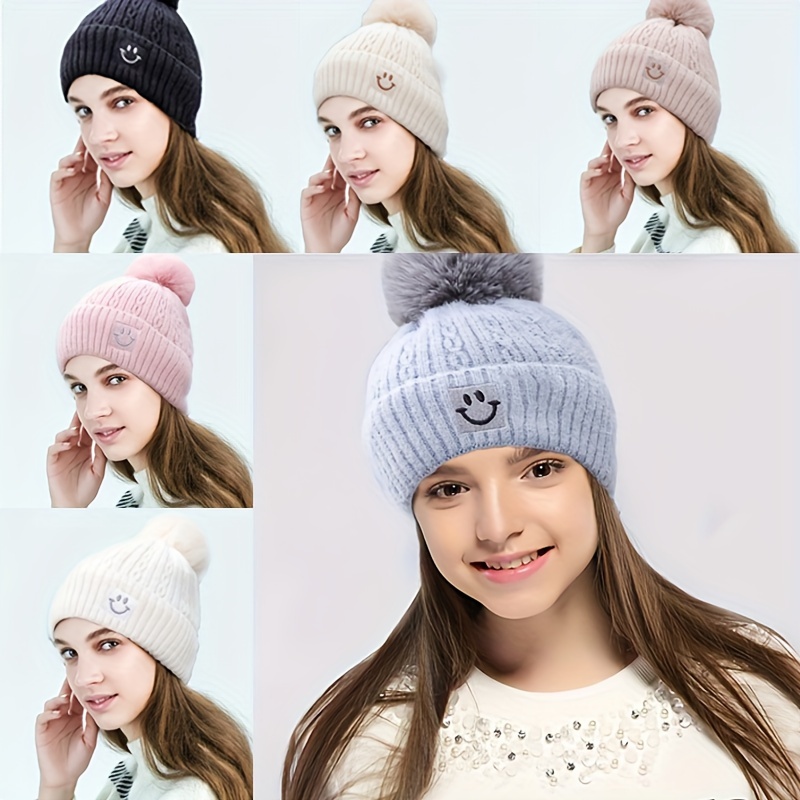 1pc Gorro Invierno Otoño Mujer, Lindo Gorro Nieve Tejido Cálido Protección  Orejas - Deporte Aire Libre - Temu